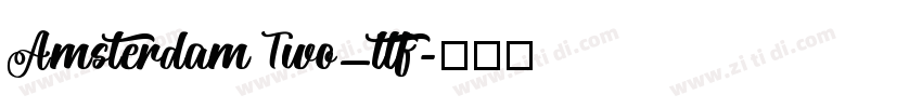 Amsterdam Two_ttf字体转换